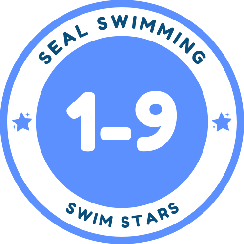 Swim Stars levels 1 to 9 program badge